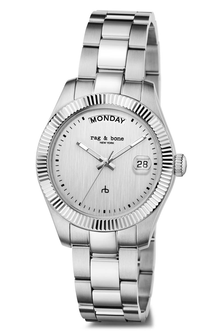 Lex Bracelet Watch, 34mm, Alternate, color, SILVER