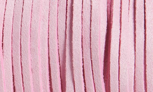 Shop Capelli New York Kids' Faux Suede Fringe Crossbody Bag In Light Pink