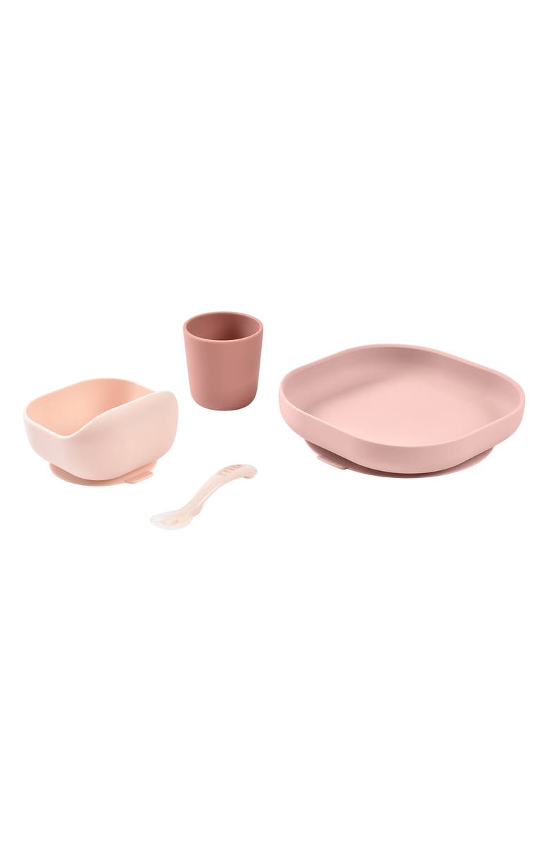 BEABA 4-Piece Silicone Suction Meal Set, Alternate, color, Cotton Candy