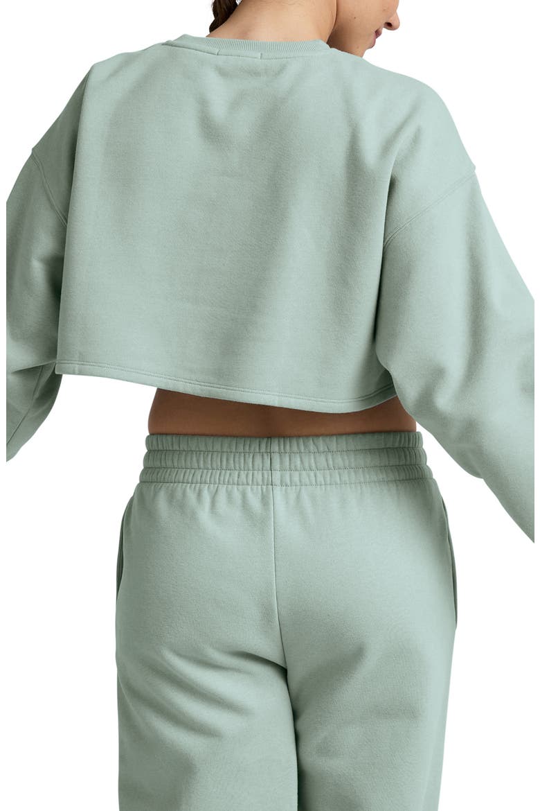 LuxeFleece Boxy Crop Sweatshirt, Alternate, color, PALE BLUE