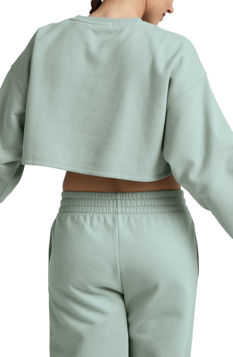 Beyond Yoga LuxeFleece Boxy Crop Sweatshirt, Alternate, color, Pale Blue
