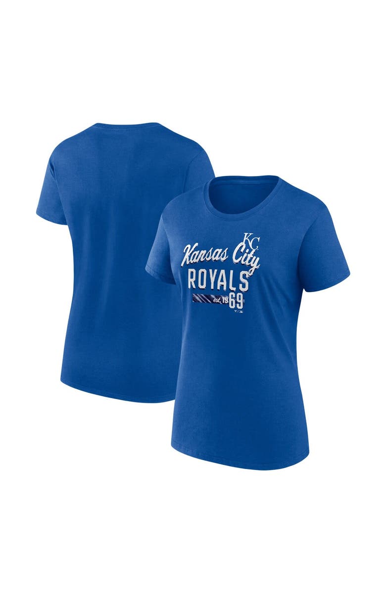 FANATICS Women's Fanatics Branded Royal Kansas City Royals Logo Fitted T-Shirt, Main, color, Royal