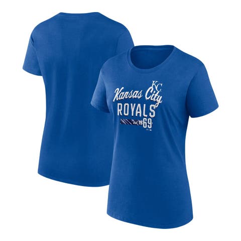 Women's Fanatics Branded Royal Kansas City Royals Logo Fitted T-Shirt