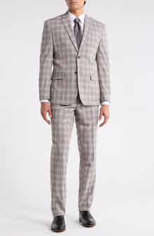 Gino Vitale Slim Fit Plaid Stretch Two-Piece Suit
