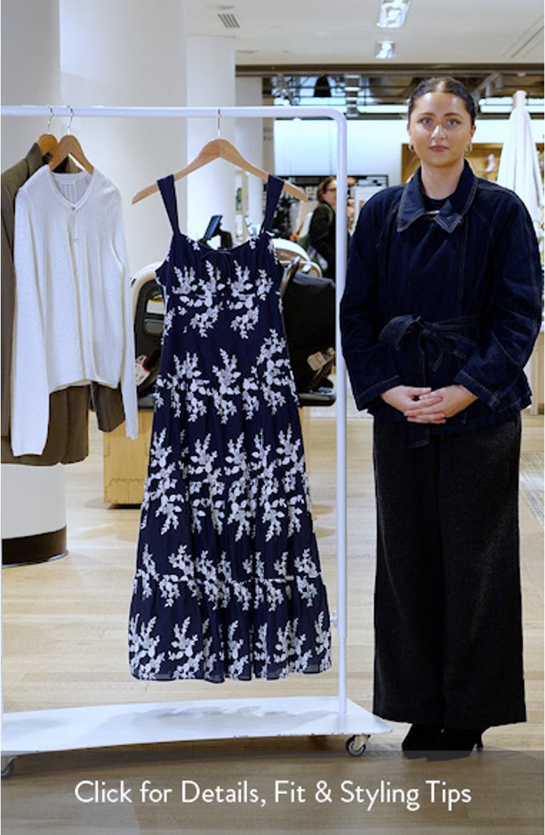 Embroidered Sleeveless Maxi Dress, sales video thumbnail