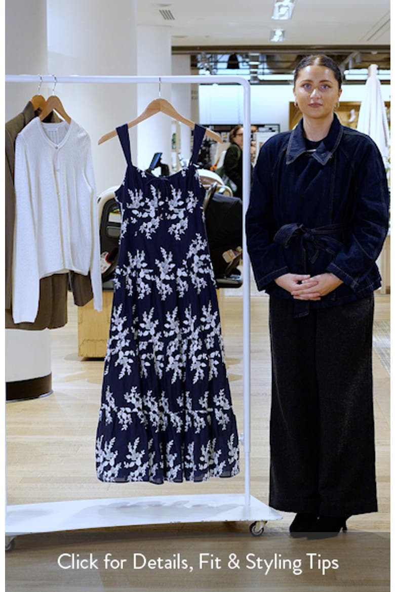 Embroidered Sleeveless Maxi Dress video
