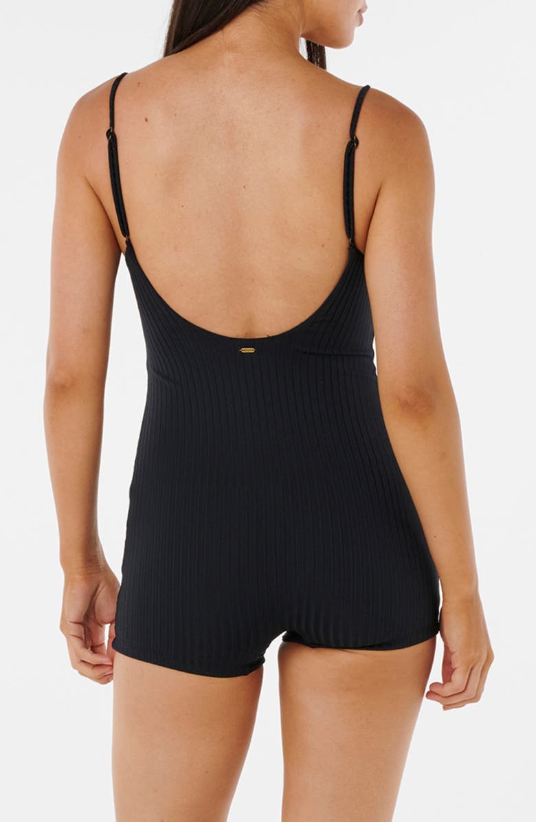 Rip Curl Surf Rib Romper, Alternate, color, Black