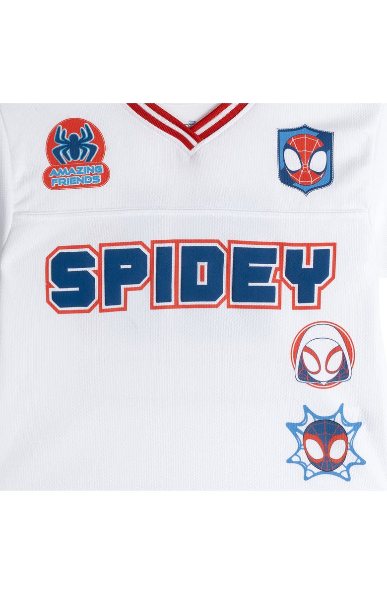Marvel Spidey and His Amazing Friends Athletic 2-Piece T-Shirt and Shorts Set, Alternate, color, Spidey White Blue