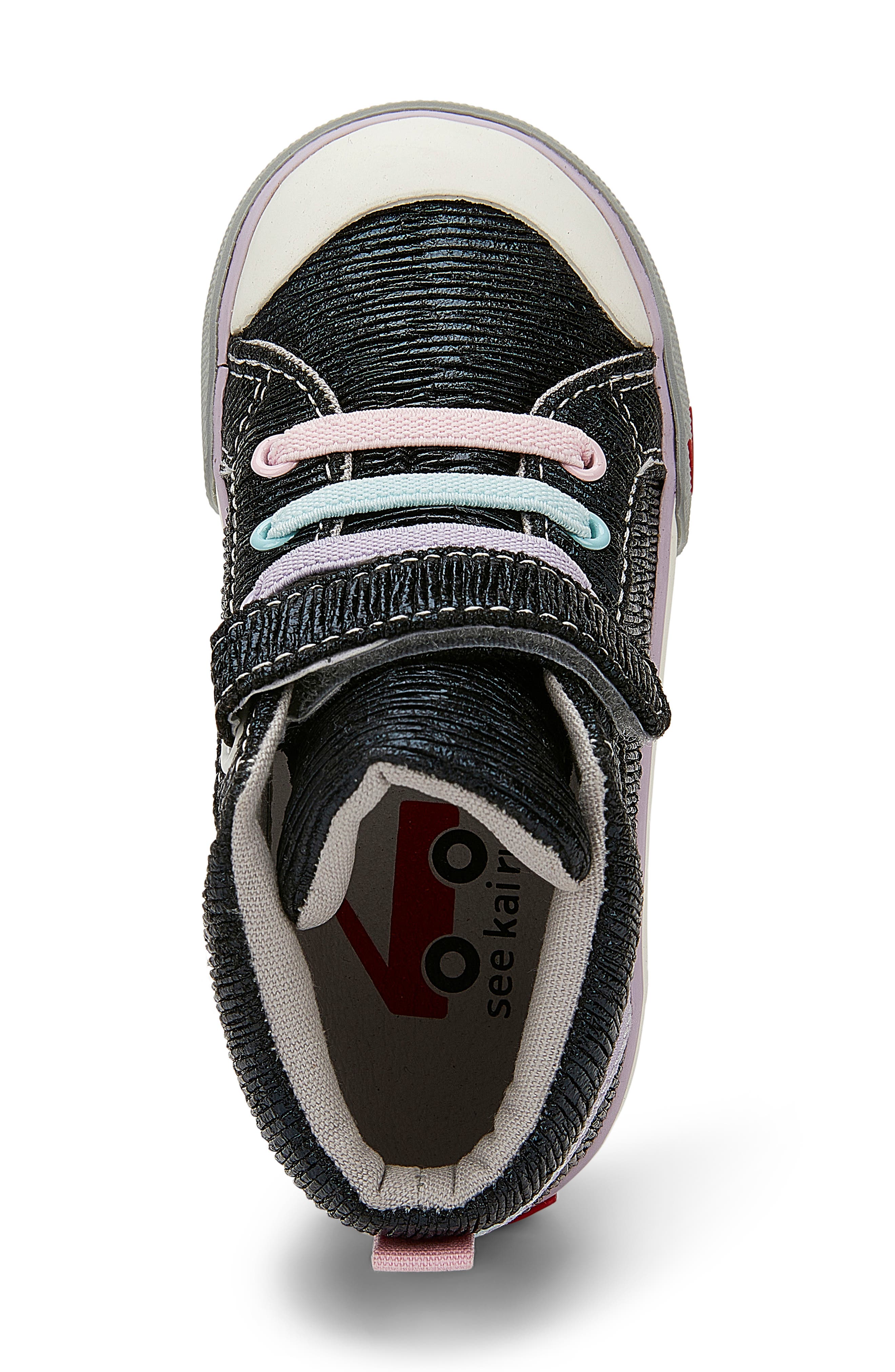 Peyton High Top Sneaker, Alternate, color, BLACK SHINE