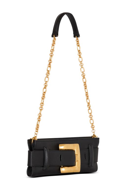 Balmain Anthem Calfskin Leather Clutch In Black