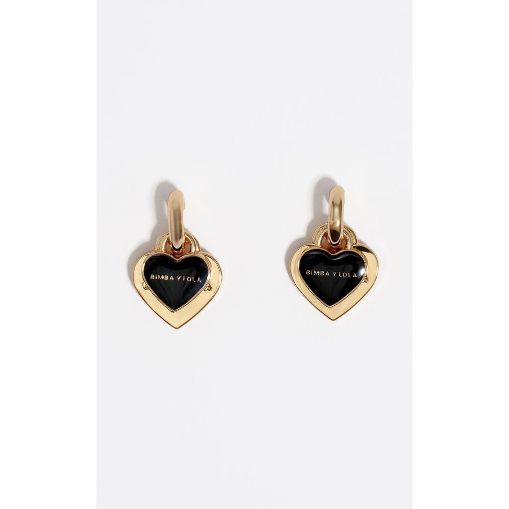 Bimba Y Lola Hearts Hoop Earrings In Black