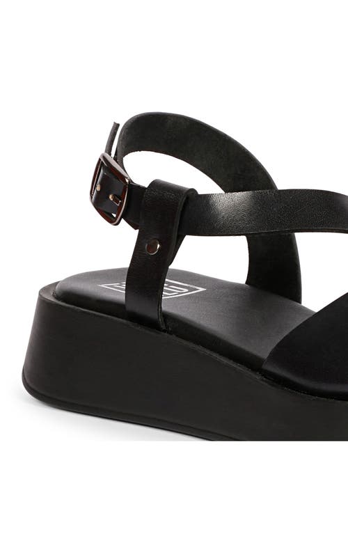 Saint G Nasrin Ankle Strap Platform Wedge Sandal In Black