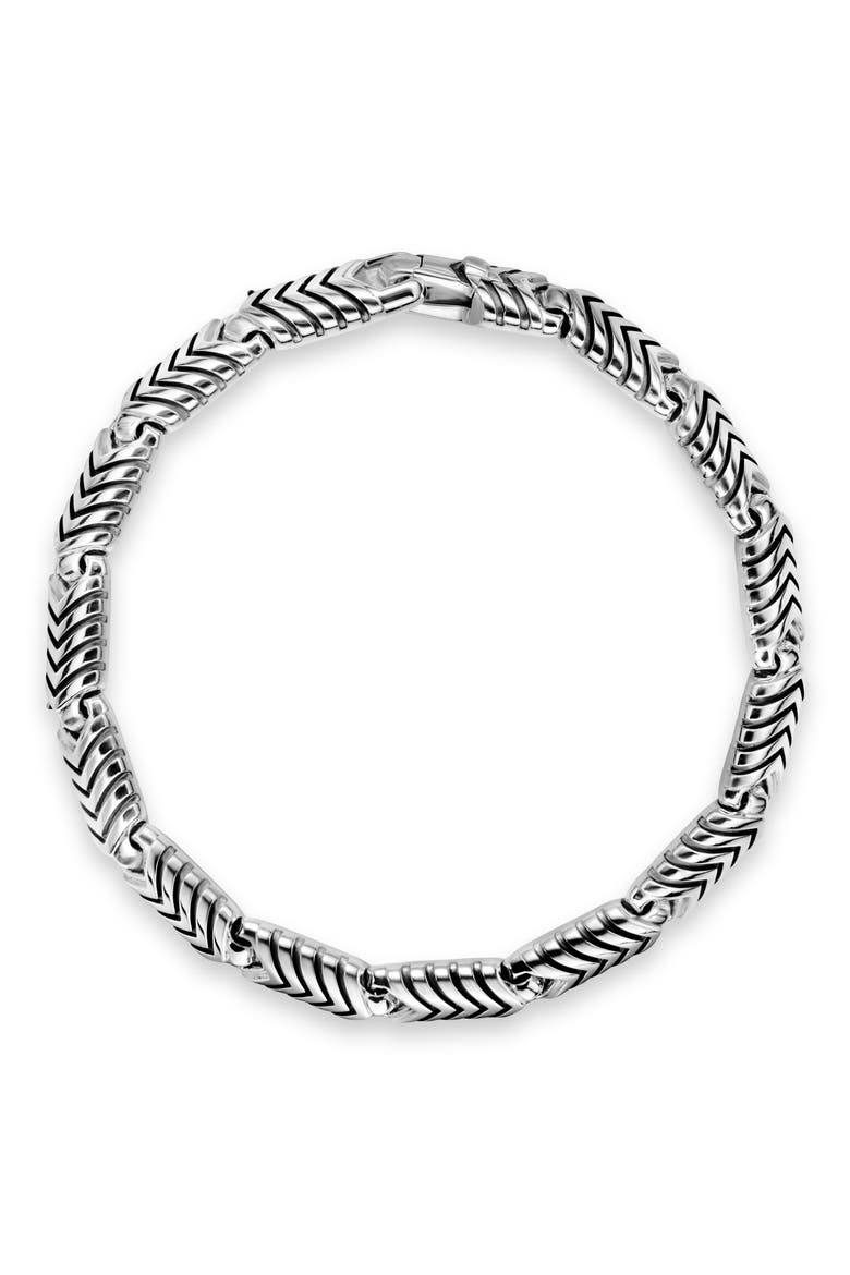 Chevron Link Bracelet in Sterling Silver, Alternate, color, SILVER
