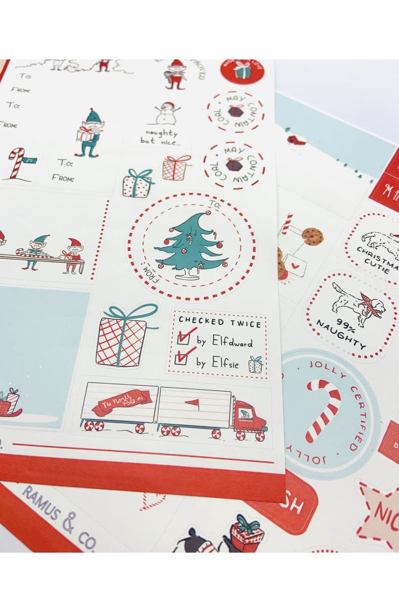 Ramus & Co Christmas/Holiday "Checked Twice" To/From Gift Labels, Alternate, color, Multi-Pack