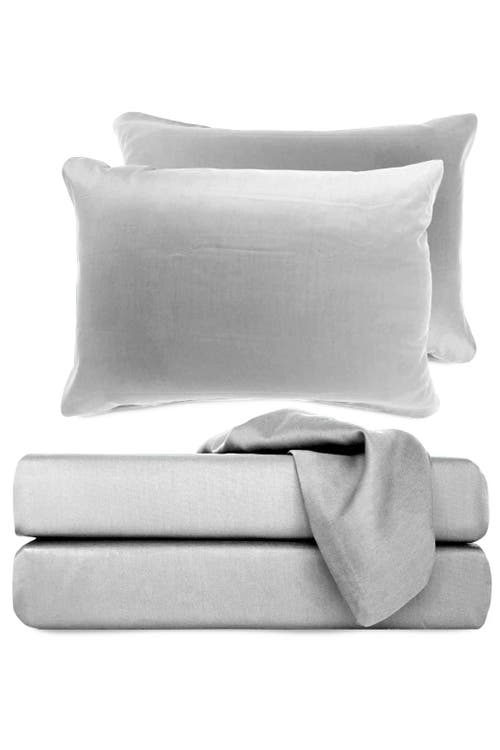 Bedvoyage Luxury 100% Viscose Cooling Bed Sheet Set In Stone