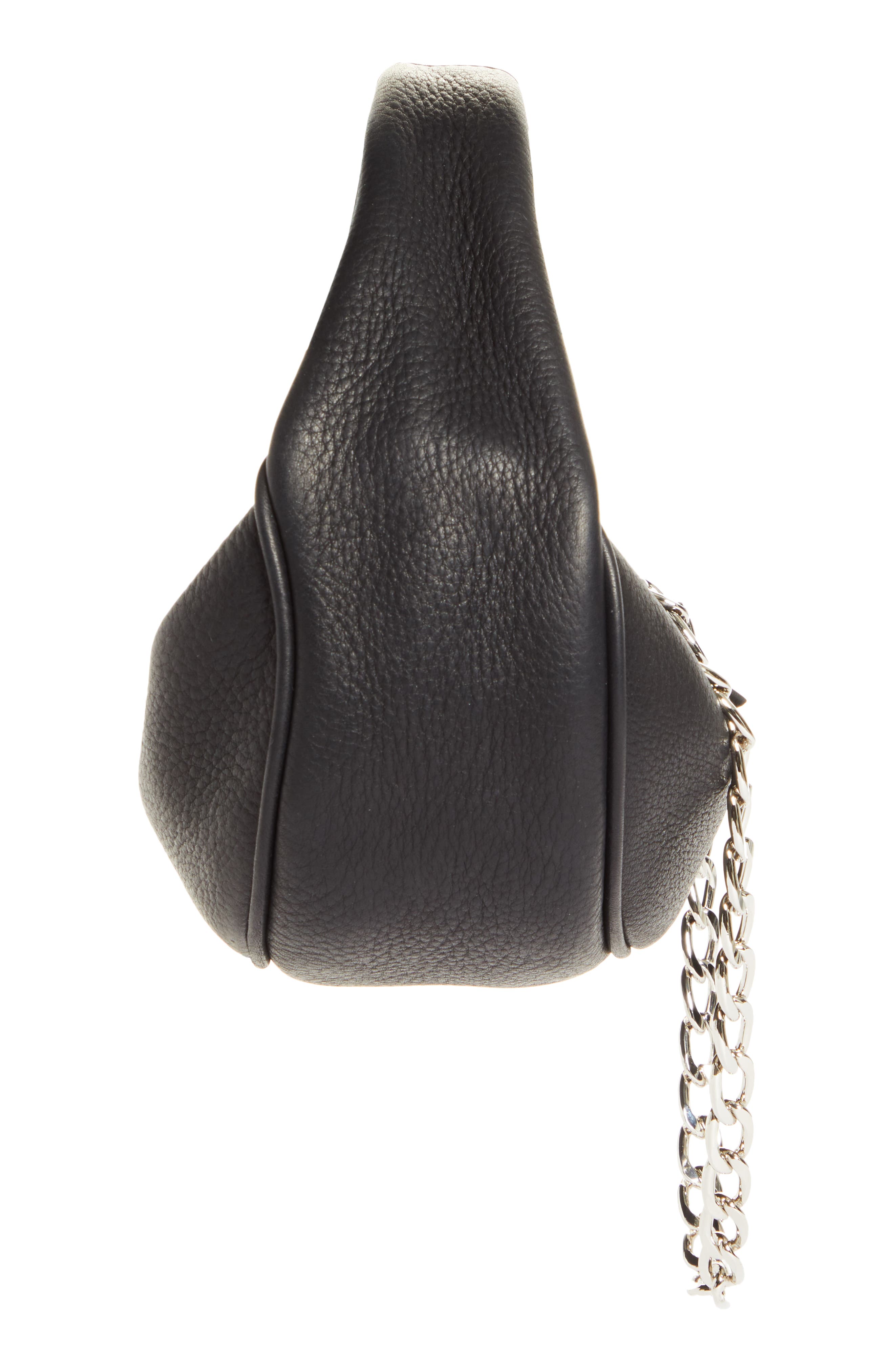 Baby Cush Leather Bag, Alternate, color, BLACK