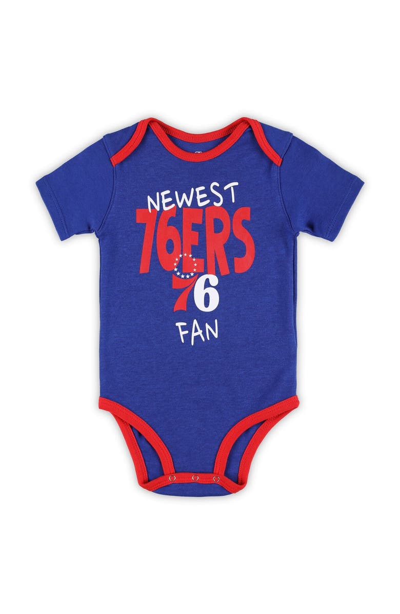Outerstuff Infant Royal/Red/Gray Philadelphia 76ers Slam Dunk 3-Piece Bodysuit Set, Alternate, color, Royal
