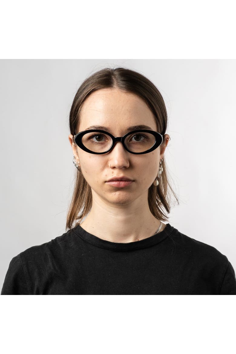 Bloom Sunglasses, Alternate, color, Gloss Black - Clear Lens