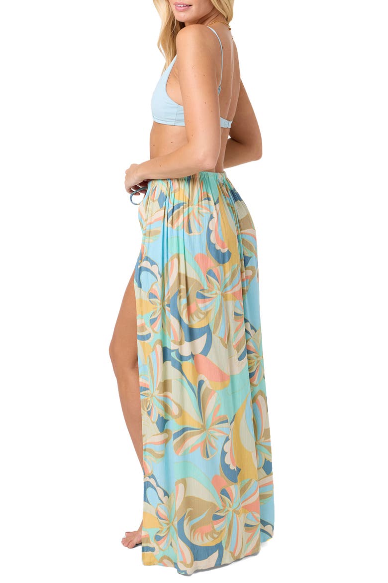 Brooke Print Cover-Up Skirt, Alternate, color, LIGHT BLUE MULTI COLORED