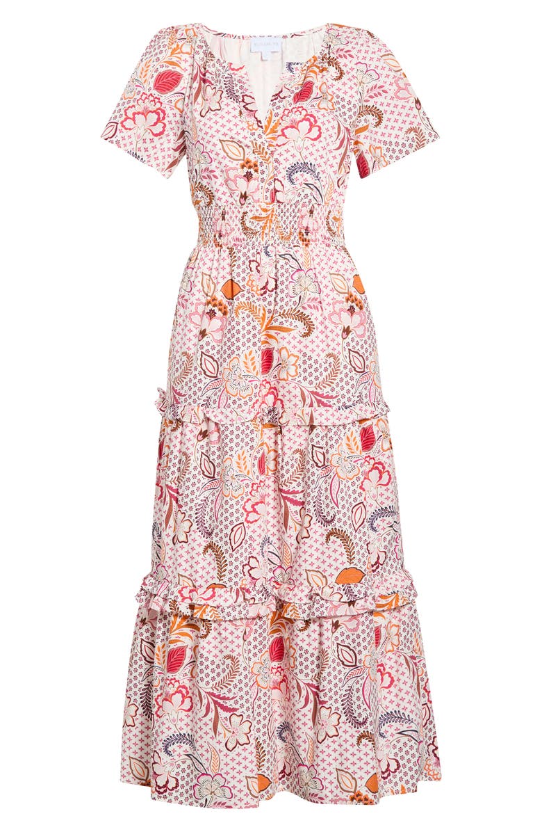SUGARLIPS Hendry Floral Palmer Tiered Cotton Maxi Dress, Main, color, 