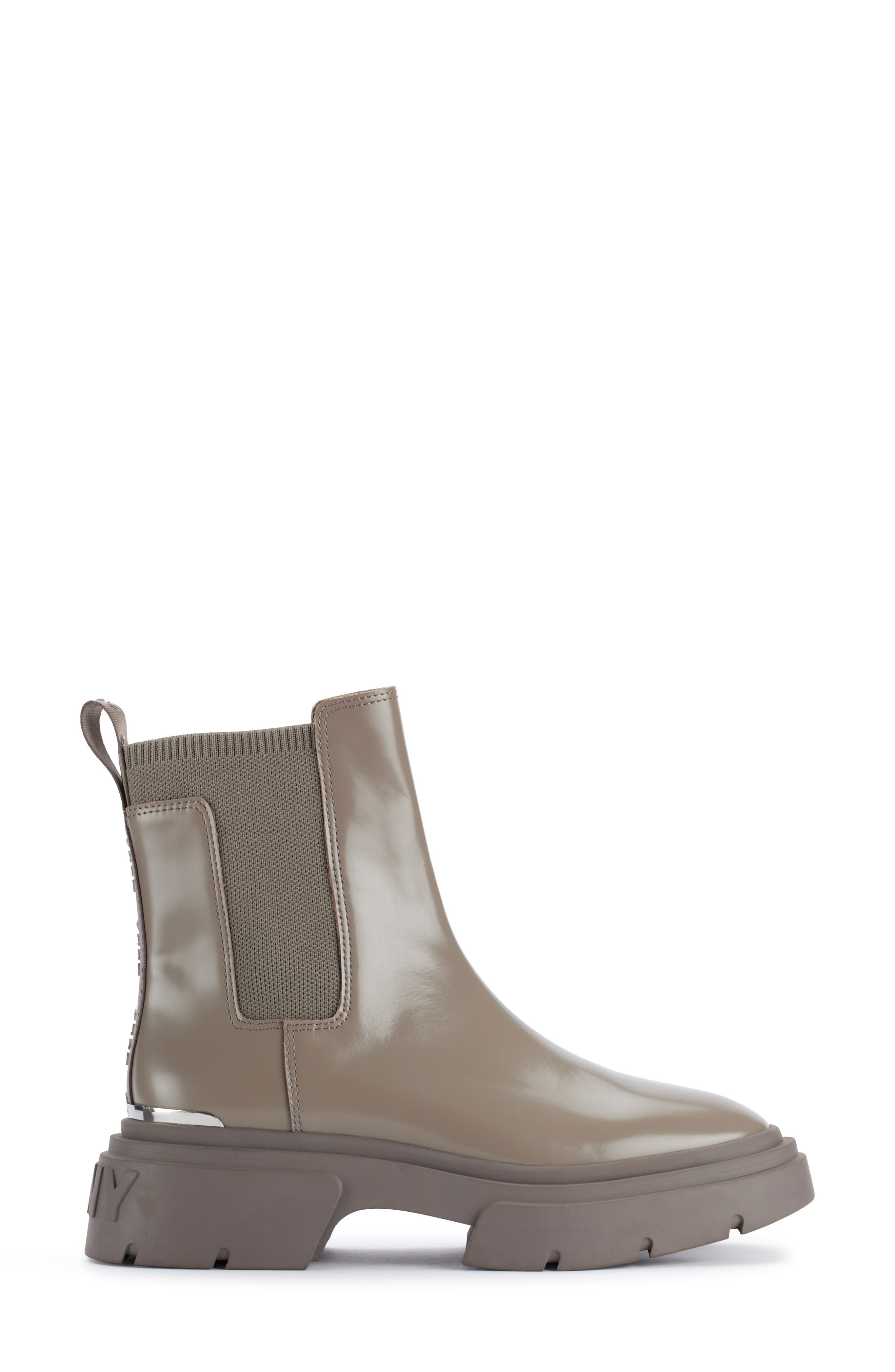 DKNY Fenella Lug Sole Chelsea Boot, Alternate, color, Ash