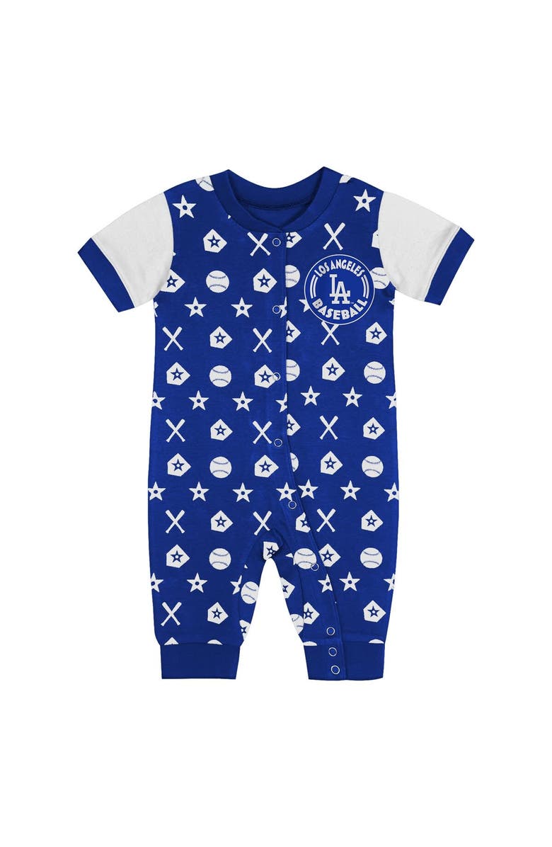 Outerstuff Newborn Blue Los Angeles Dodgers Hard 90 Coveralls, Alternate, color,