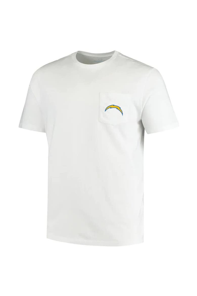 Men's Vineyard Vines White Los Angeles Chargers Team Whale Helmet T-Shirt, Alternate, color, White