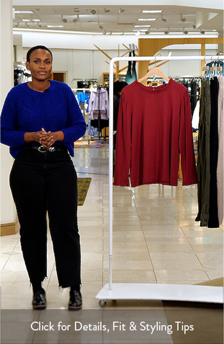 Ruffle Detail Knit Top, sales video thumbnail