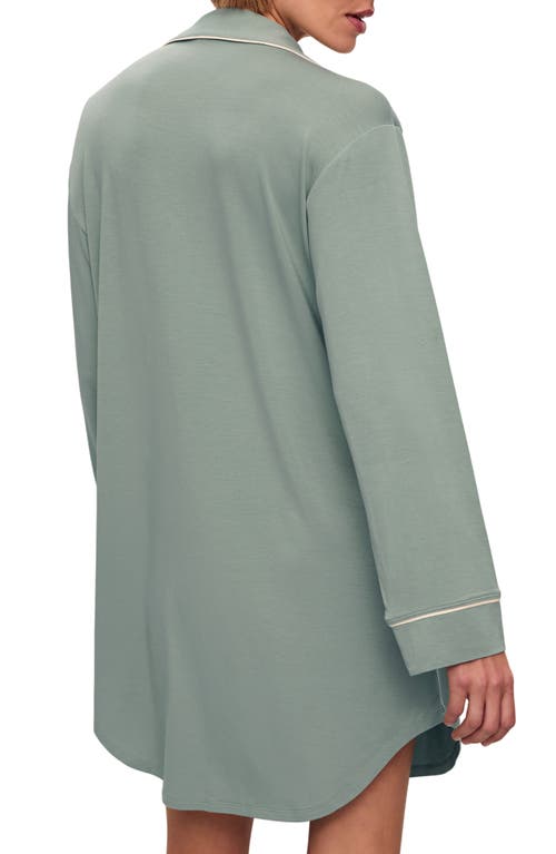 Eberjey Gisele Jersey Knit Sleep Shirt In Green