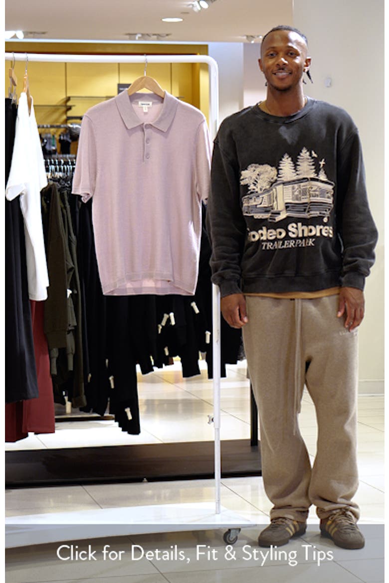 Solid Cotton Blend Polo Sweater video