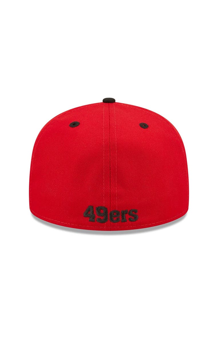 New Era Men's New Era Scarlet/Black San Francisco 49ers Flipside 2Tone 59FIFTY Fitted Hat, Alternate, color, Scarlet