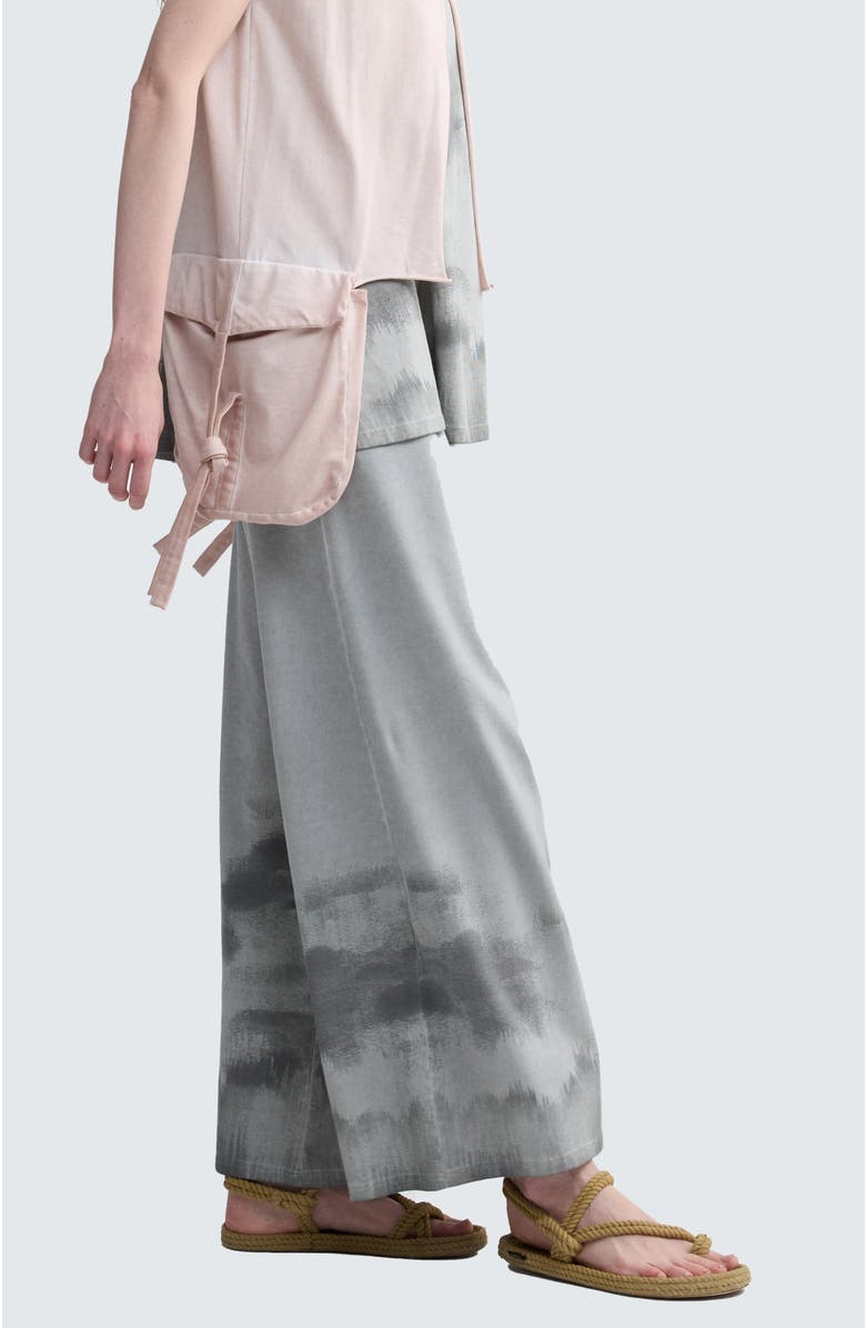 LUUKAA Daris Garment-Dyed A-Line Pants, Alternate, color, Ash Grey