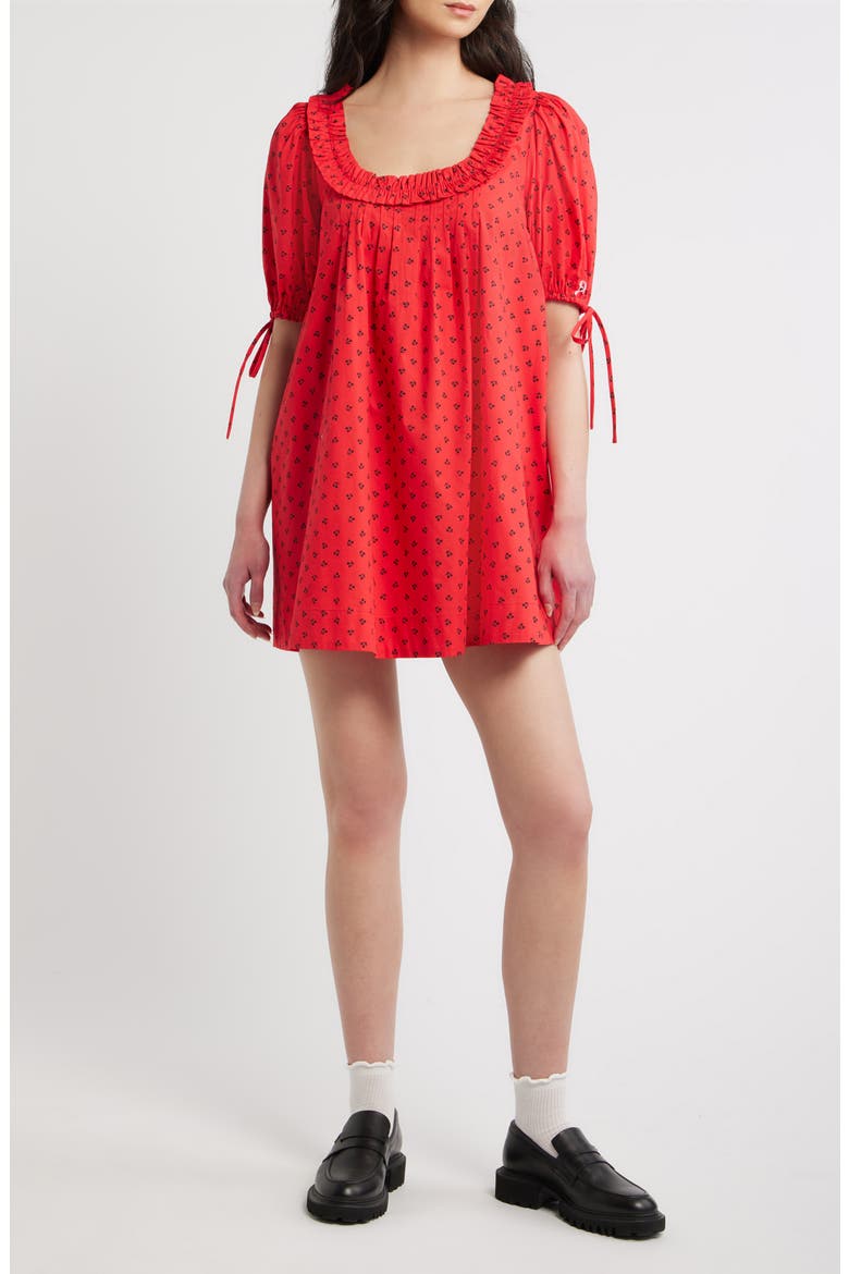 Jemima Organic Cotton Minidress, Main, color, RED