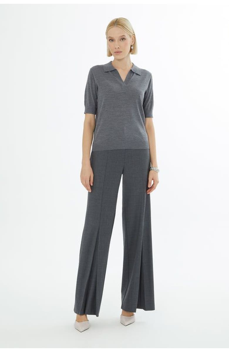 Gizia Off-Shoulder Knit Sweater, Alternate, color, Grey