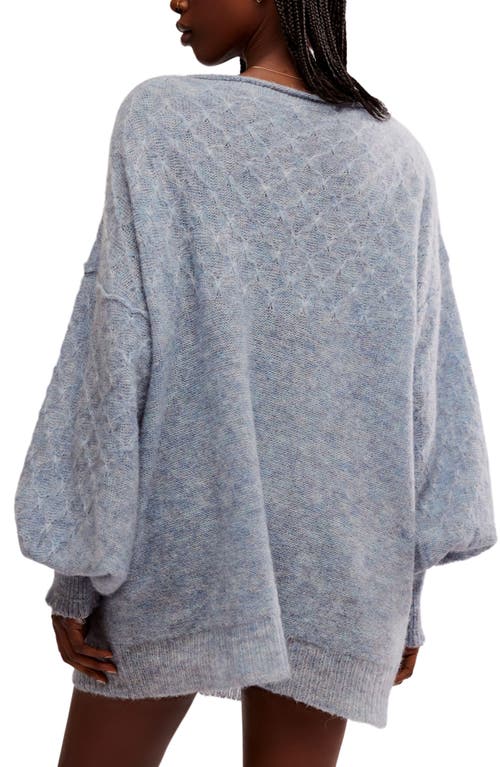 Free People Bali Samara One-shoulder Sweater In Celeste