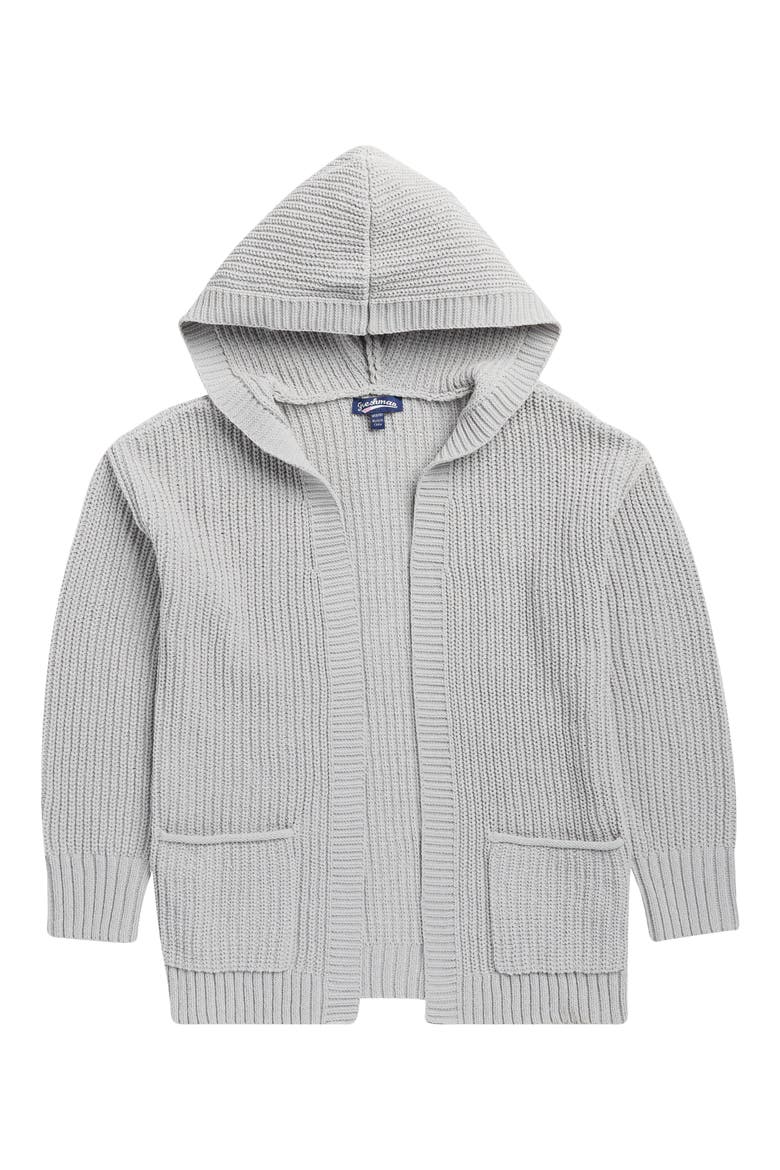 Kids' Hooded Open Cardigan, Main, color, VAPOR BLUE