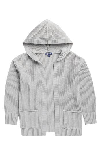Freshman Kids' Hooded Open Cardigan In Animal Print