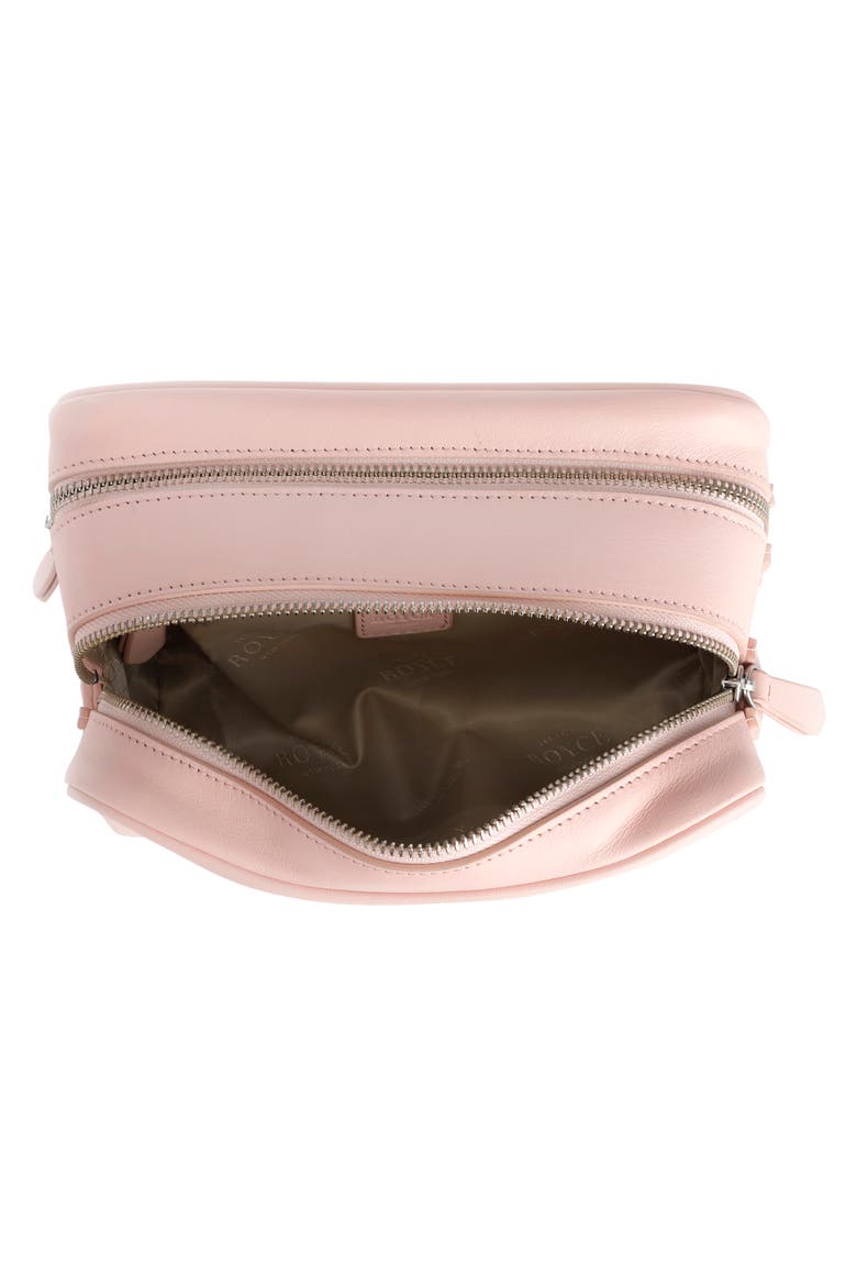 Personalized Zip Toiletry Bag, Alternate, color, LIGHT PINK - SILVER FOIL