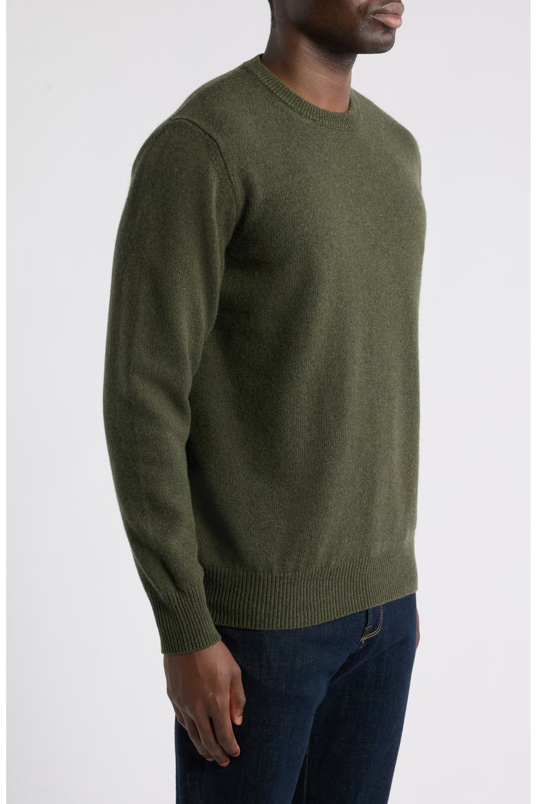 Cashmere Crewneck Sweater, Alternate, color, MEDIUM GREEN