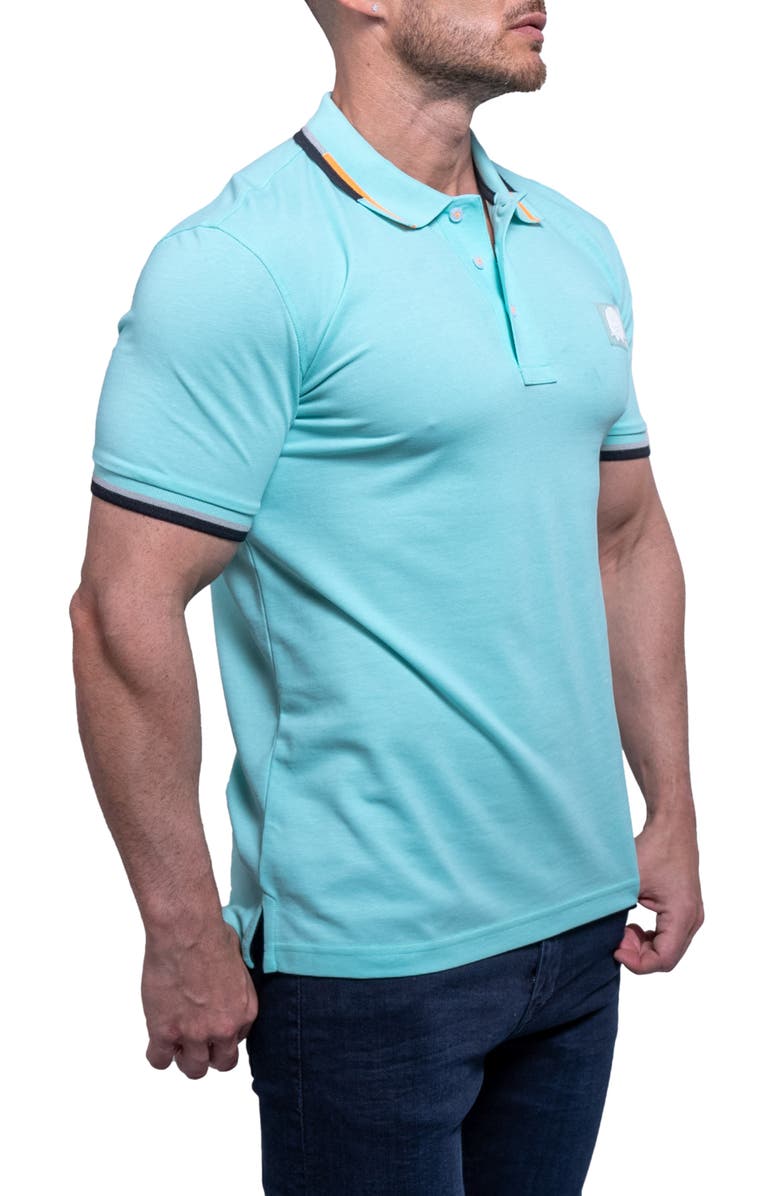 Maceoo Tipemb43 Green Piqué Polo, Alternate, color, Light Blue