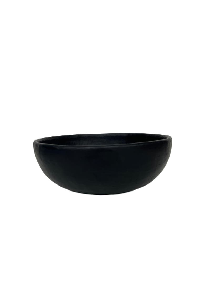 Longpi Black Stone Pottery Handmade Bowl, Alternate, color, Black
