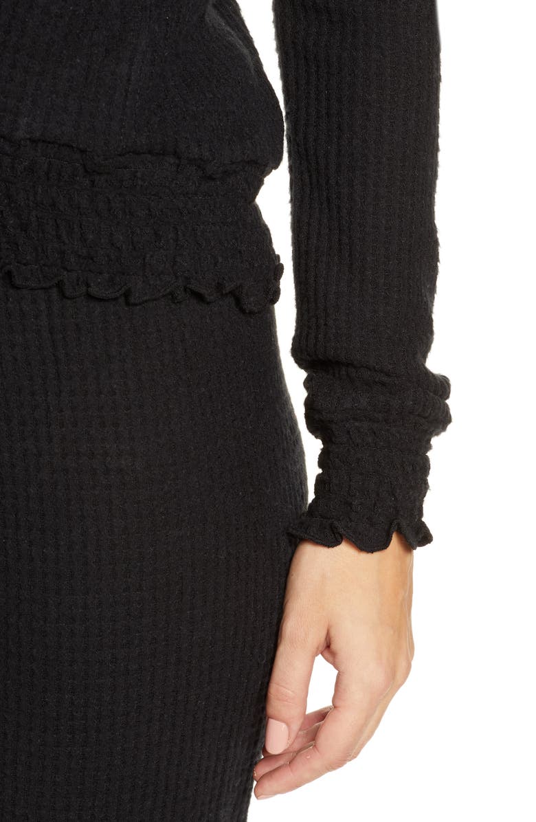 BP. Thermal Smocked Hoodie, Alternate, color,