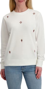Lucky Brand Embroidered Crewneck Sweatshirt
