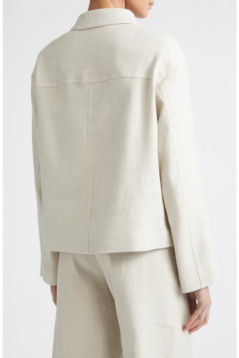 Dattero Stretch Flax & Cotton Jacket, Alternate, color, IVORY