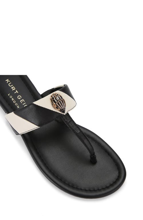 Kurt Geiger London Kensington T-strap Flip Flop In Black