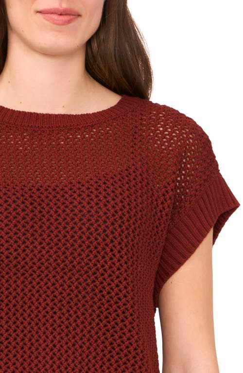 Halogenr Halogen(r) Open Stitch Cotton Crop Sweater Vest