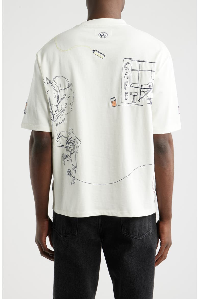 Milton London Life Scribble Graphic T-Shirt, Alternate, color, OFF WHITE