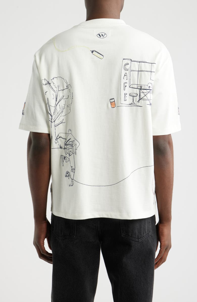 Wax London Milton London Life Scribble Graphic T-Shirt, Alternate, color, Off White
