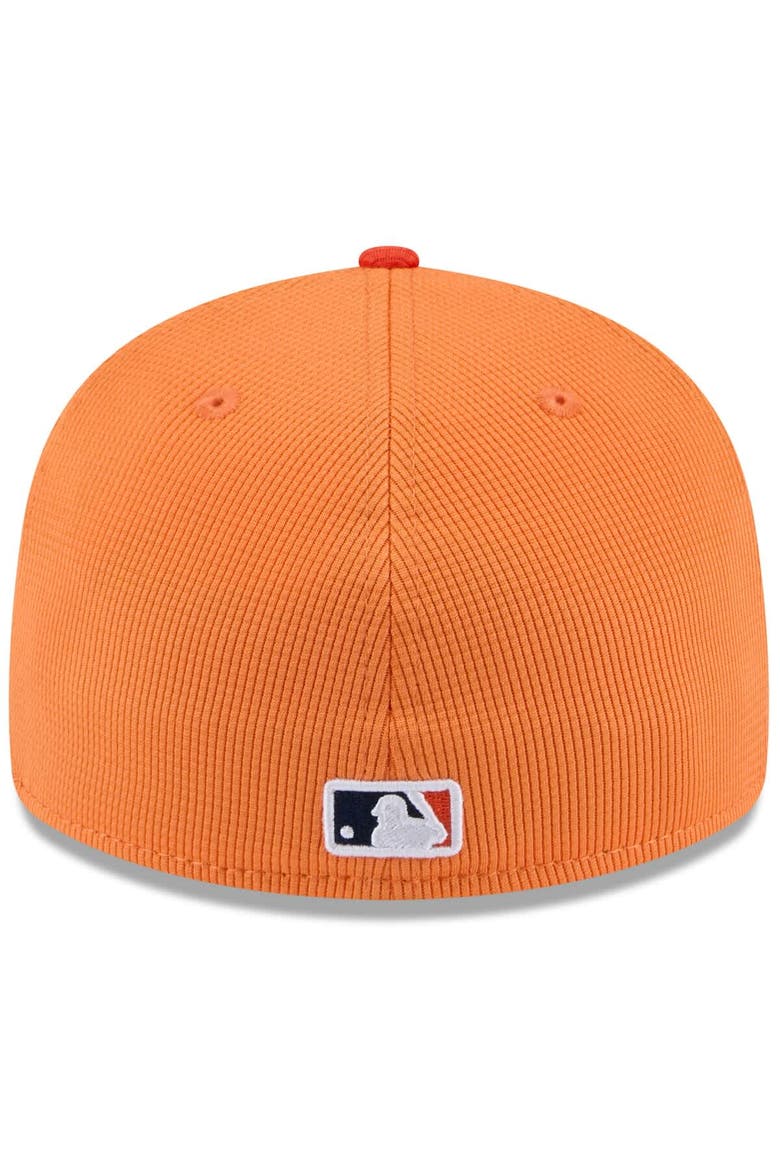 Men's New Era  Orange Houston Astros 2025 Spring Training Low Profile 59FIFTY Fitted Hat, Alternate, color, Orange