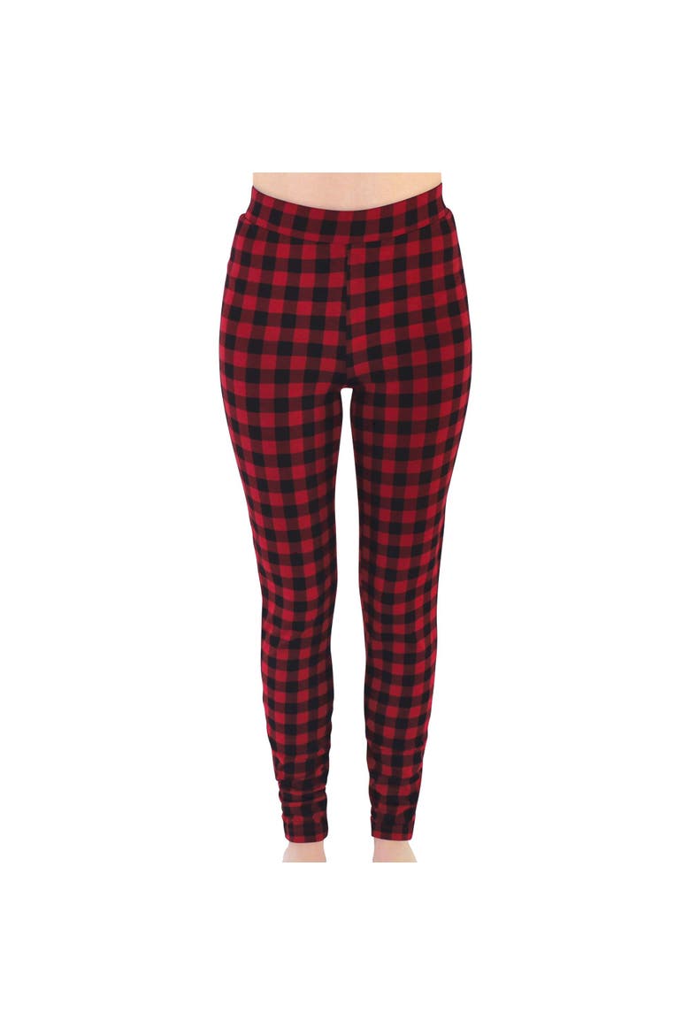 Organic Cotton Leggings for Women, Main, color, Buffalo Plaid Women